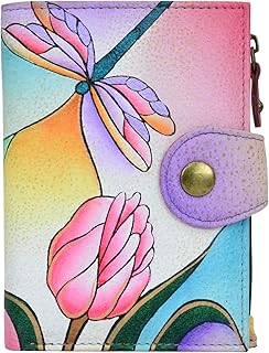 Anna by Anuschka Women's Hand Painted Genuine Leather Ladies Wallet