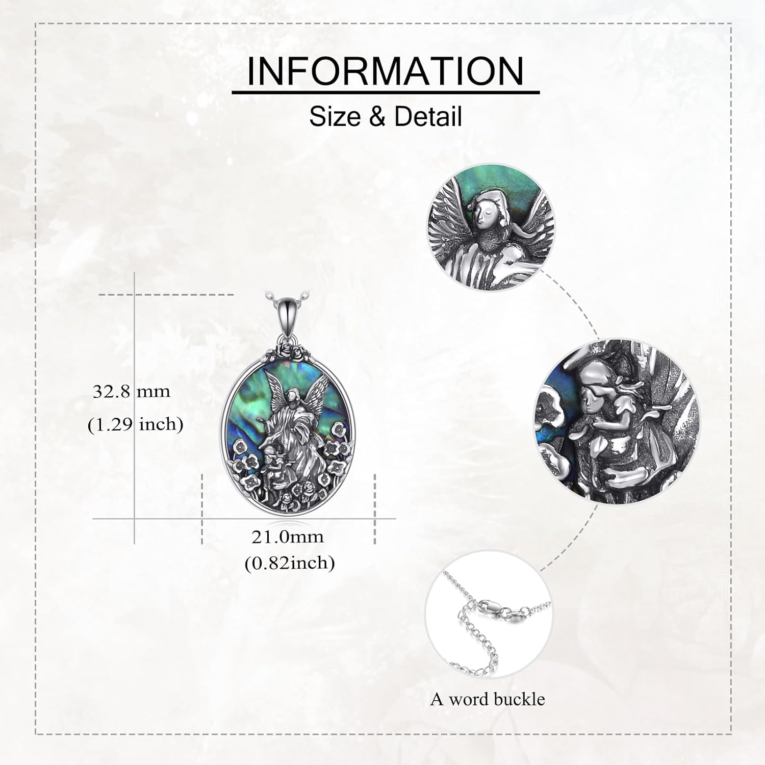 St Francis Of Assisi/Guardian Angel/Wolf/Firefighter/Hockey/Virgin Mary/Scales of Justice/Medusa/Allah/Tetragrammaton Necklace 925 Sterling Silver Religious Amulets Jewelry Gifts for Men Women - Image 5