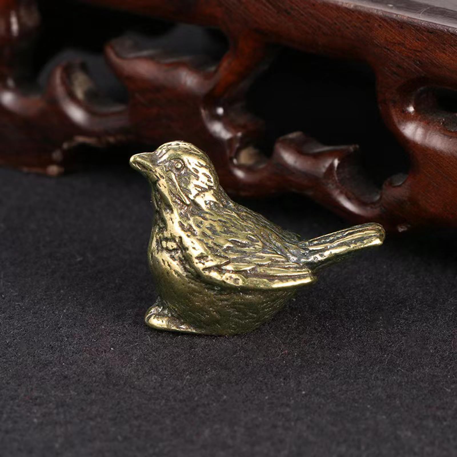Amazon.co.jp: ALHBEJT 真鍮 金色の鳥の置物 小鳥の像 ヴィンテージ