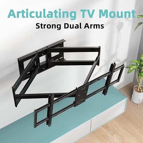 Miniatura 9 de HCMOUNTING Soporte giratorio para TV de movimiento completo, inclinación y extensión para TV grande de hasta 90 pulgadas, soporte de TV resistente