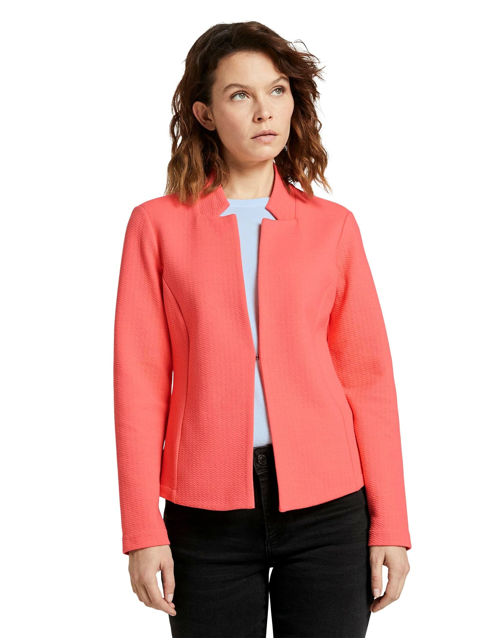 TOM TAILOR Damski Marynarka strukturalna 1024519, 26200 - Strong Peach Tone, L