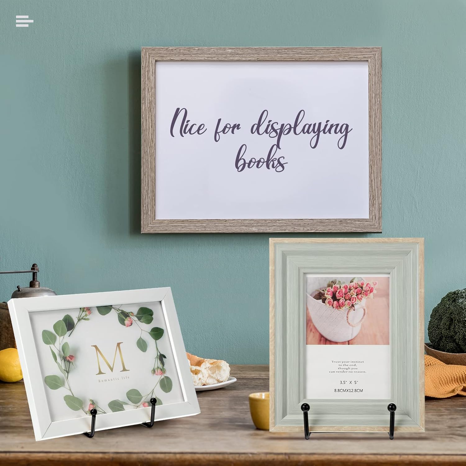 Mixweer 12 Pcs Book Stands for Display Metal Picture Frame Stand Book Plate Picture Holder Easels Photo Holder for Decorative Display(6 Inch,Black) - Image 6