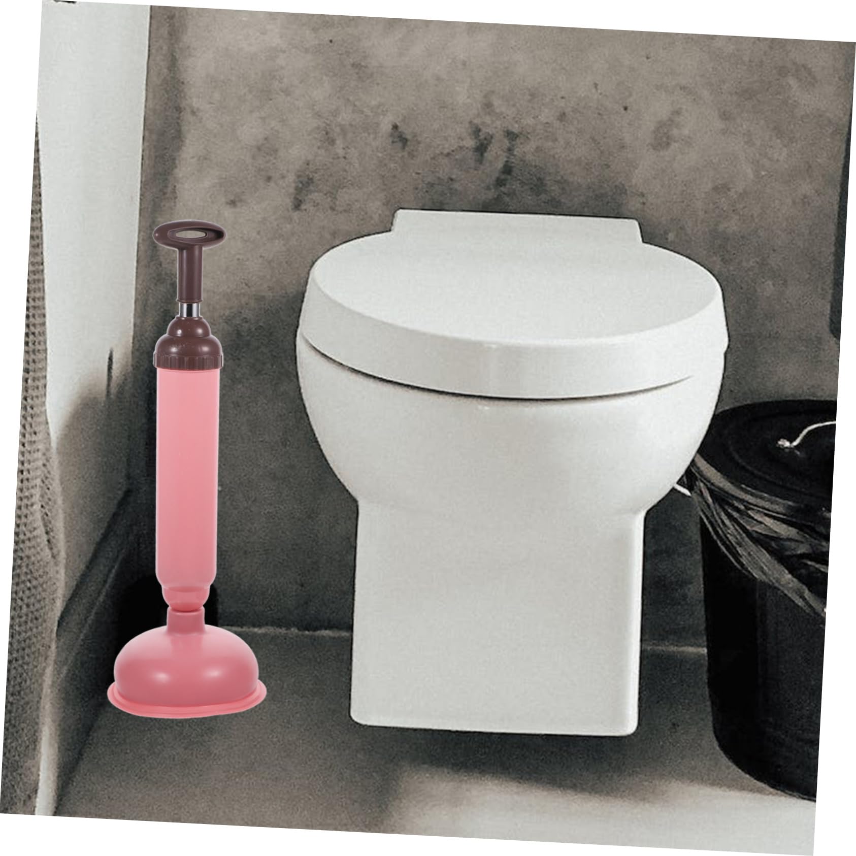 Émbolo de Succión Fuerte para Inodoro y Cocina, Pvc Acero Inoxidable Rosa | Desatascador de Alcantarillado, 1 Pieza, Limpieza Doméstica, Uso en Baño y Cocina, Fácil de Limpiar