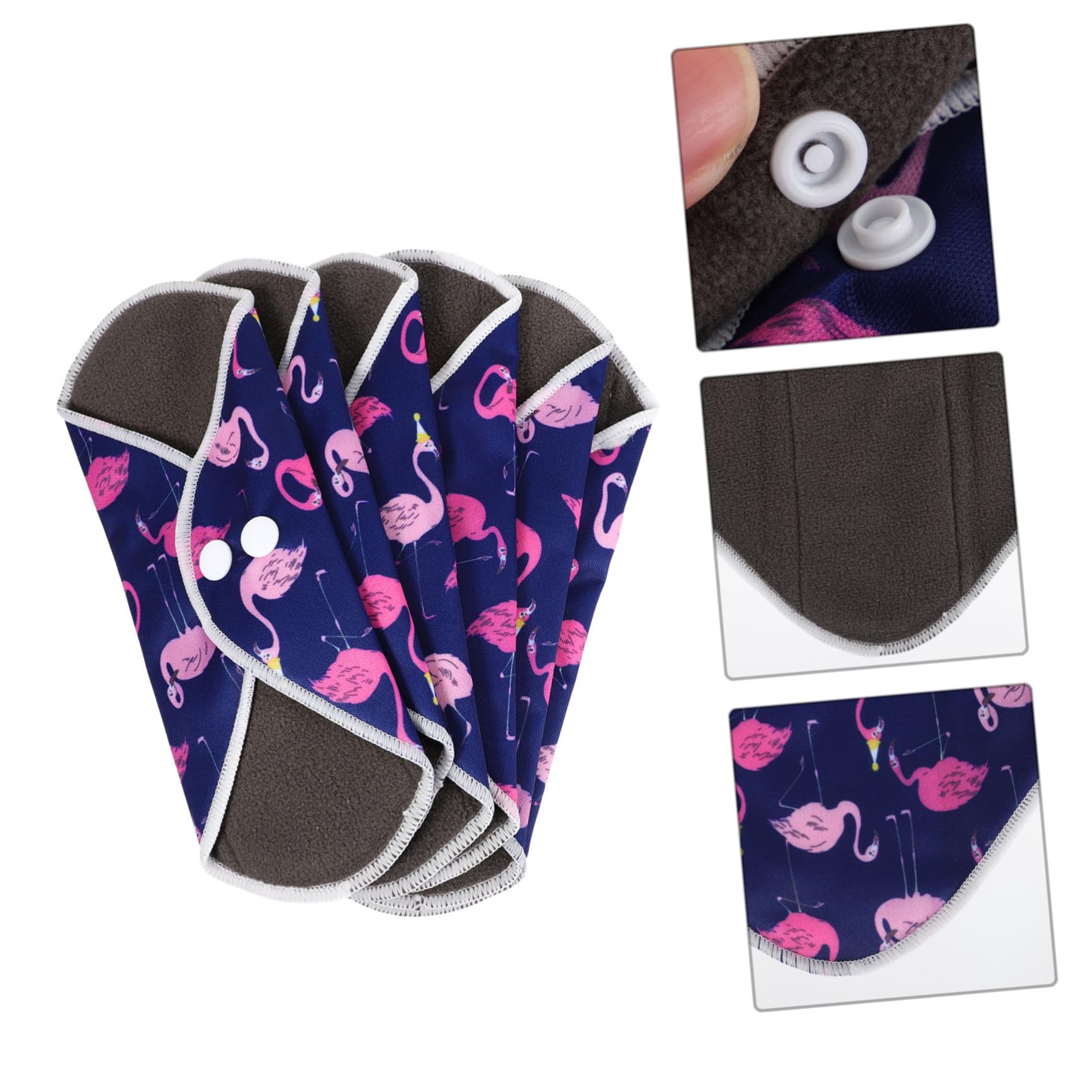 minkissy 2 Juegos sanitaria repetible compresas compresa de compresa menstrual de tela paño reutilizable servilletas sanitarias toallitas intimas