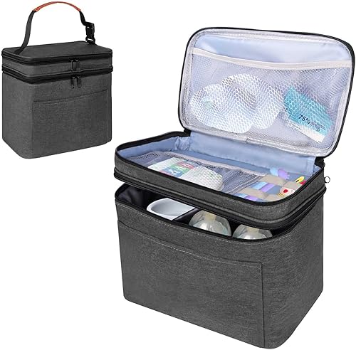Hamtery Bolsa calentadora de botellas portátil con bolsa de hielo, compatible con Philips AventDr. Brown calentador de botellas para leche materna,