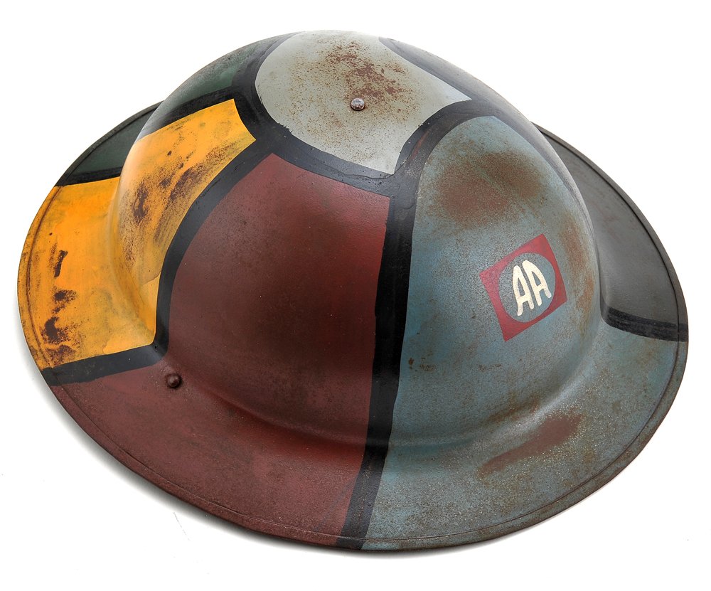 US WW1 M1917 Brodie Helmet Doughboy Helmet 82nd Airborne Hand Aged