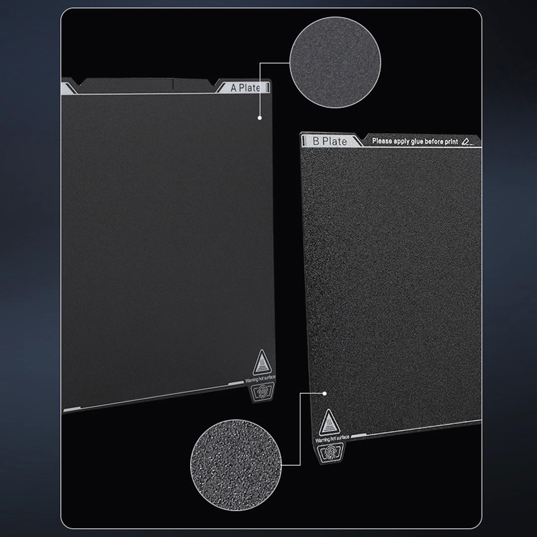 Doppel Seitiges Bauplatten für K1, 3D Drucker Strukturiertes PEI und Texturaufkleber Doppel Seitige Druckbett Plattform für K1C, Ender-3 S1, Ender-3 S1 Pro, Ender-5 S1, 235 x 235 mm