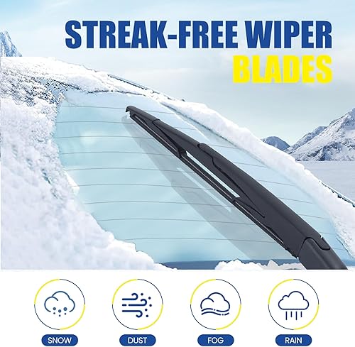 Vista 119 de Limpiaparabrisas trasero de 12 pulgadas para Mitsubishi Outlander 24-21/Nissan Rogue 23-08 Kicks 23-17 Juke 17-11 Pathfinder 20-13 Qashqai 22-17