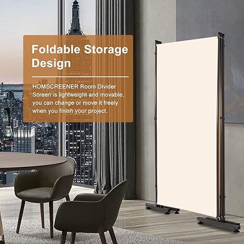 Miniatura 4 de Divisor de habitación de 6 pies de pantallas plegables de privacidad, 3 paneles divisores de habitación con diseño independiente, divisor de pared