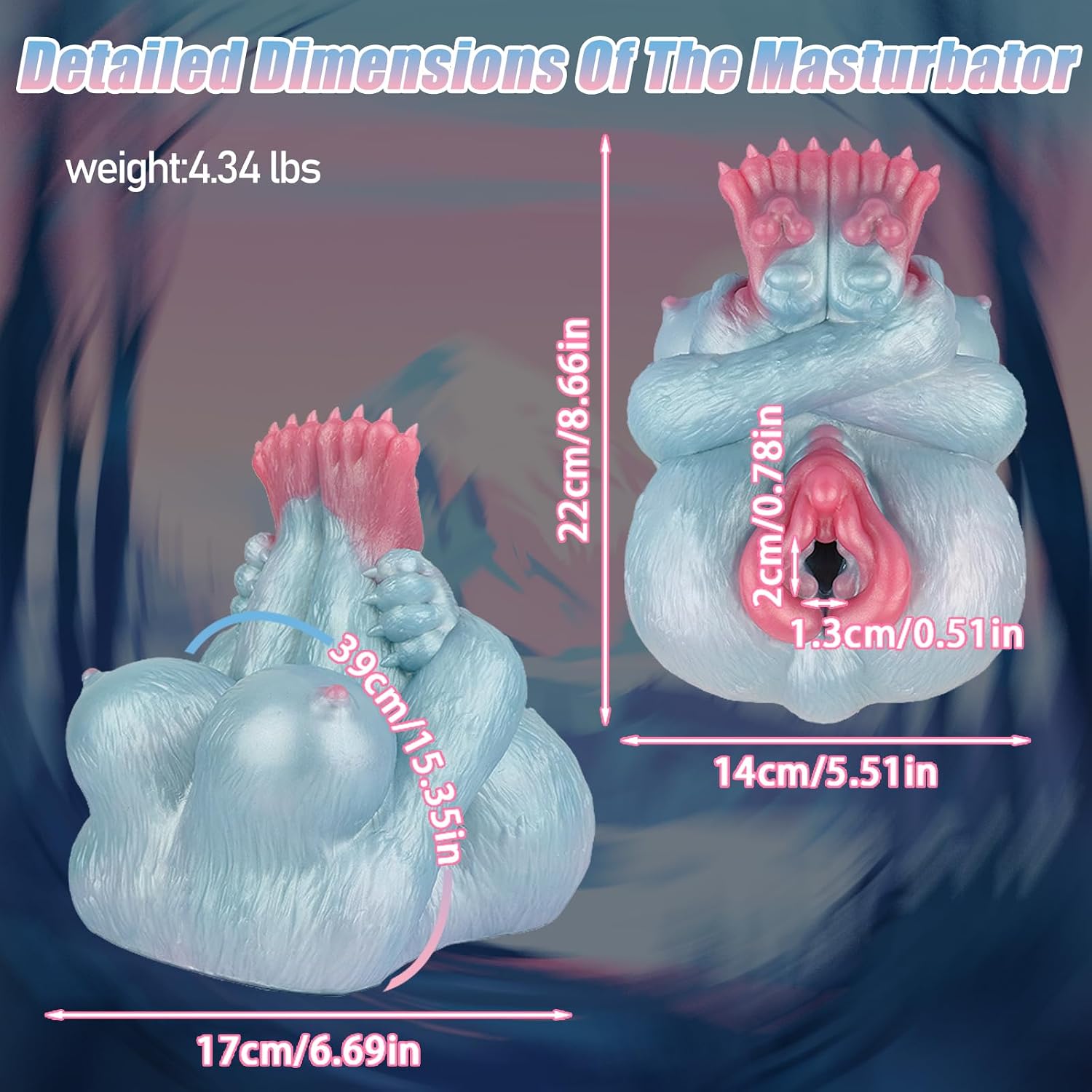 Fantasy Masturbator Sex Doll for Men,Monster Fantasy Stroker Animal Pocket Pussy with Soft Silicone Breasts Toy Male Masturbator for Men, Sex Doll Torso for Gay Couples