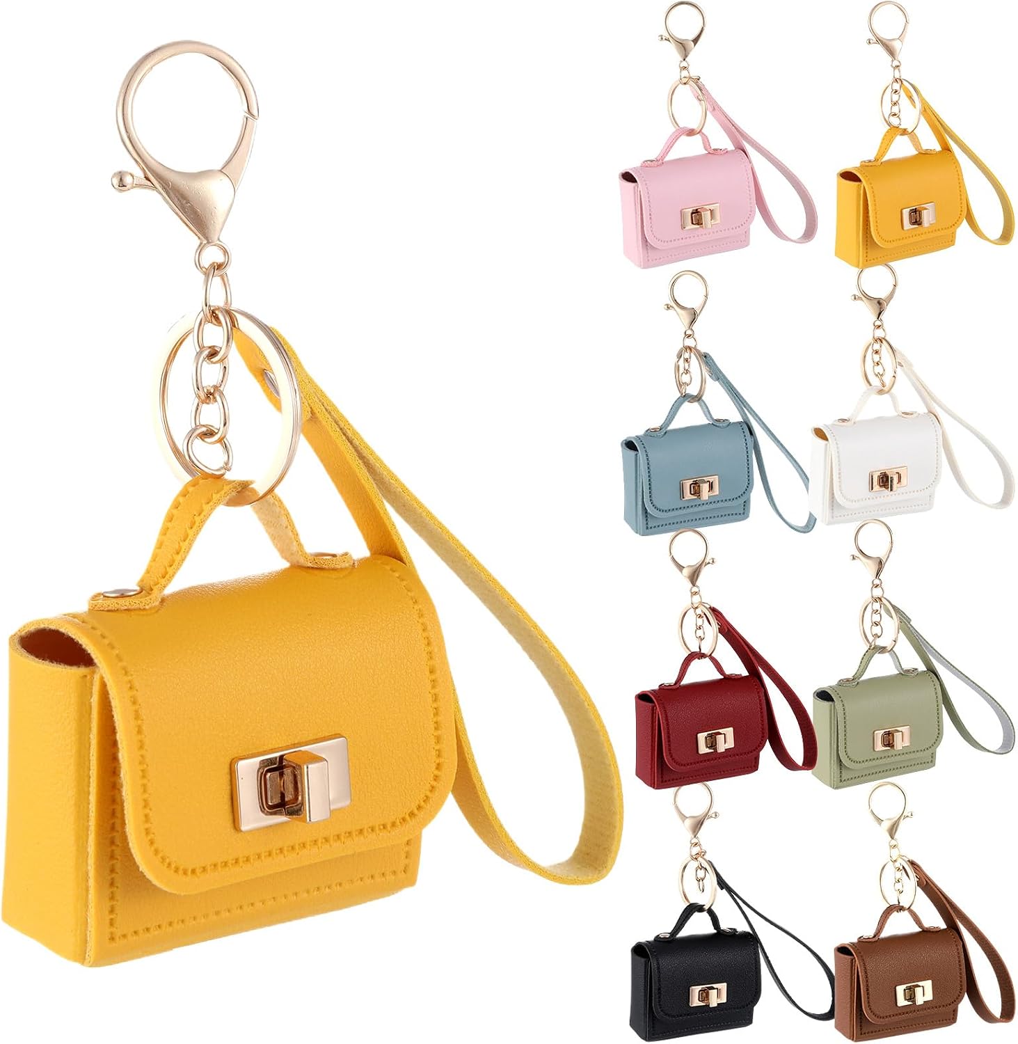 gisgfim 8pcs Mini Purse Backpack Keychain Coin Purse Keychain,Cute