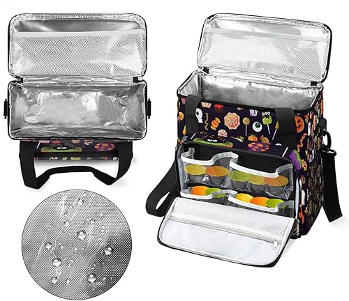 Miniatura 3 de Bolsa de café de Halloween divertida para decoración de Halloween, ojo de fantasma, bolsa de almacenamiento de viaje, compatible con Keurig K-Mini o