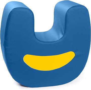 Jaxx Squoosh - Motion Foam Rocker & Squeeze Chair for Sensory Rooms, Active Learning and Special Needs Students - Wipe Clean Vinyl, Large - Blue