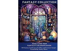 Adult Coloring Book Fantasy Collection