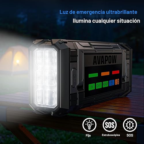 Miniatura 8 de AVAPOW Arrancador de batería de 8000 A portátil con pantalla HD de 4 pulgadas, PD de 30 W, carga rápida de doble vía, caja de arranque de coche de