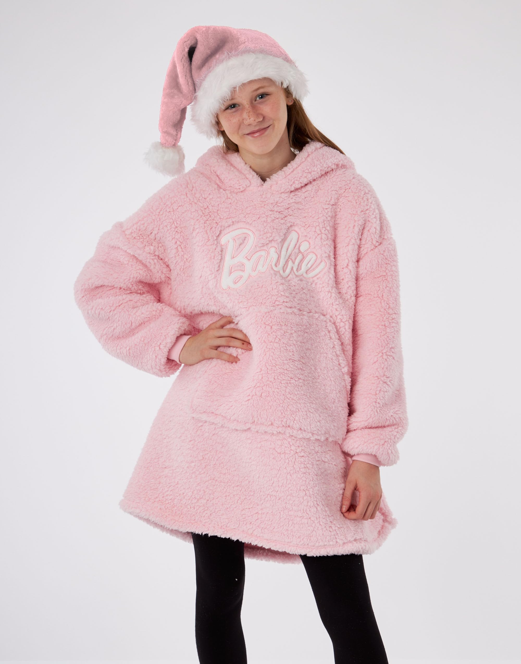 Barbie Girls Pink Logo Blanket Hoodie