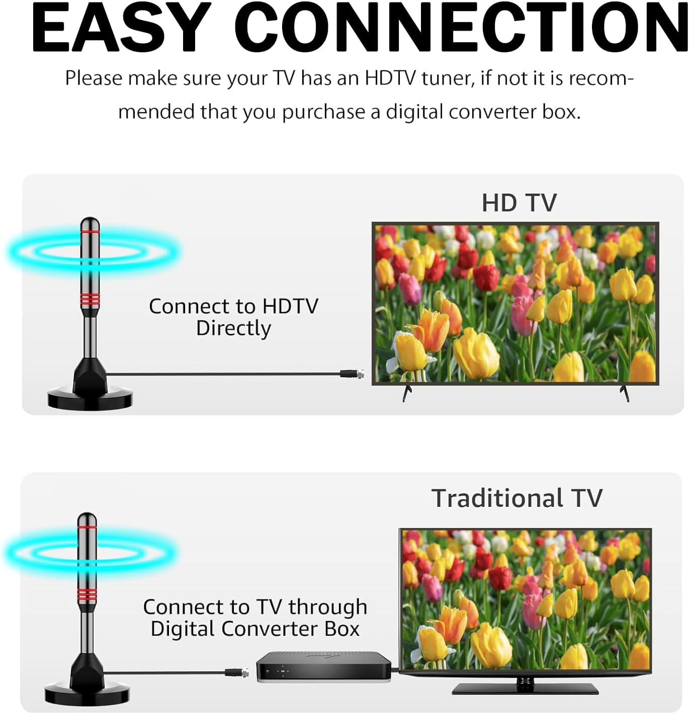 Unique 7-in-1 Metal DND Roulette dice Spinner for Dungeons and Dragons D&D Tabletop Game(Hexahedron), Digital HDTV Indoor TV Antenna for Smart TV with Strong Magnetic Base/ 16.5ft Cable