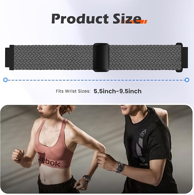 20mm Braided Bands Compatible With Amazfit Active 3 Premium/Active 2/Active