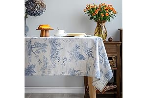 Rustic Quilted Tablecloth for Kitchen: French Farmhouse Decor