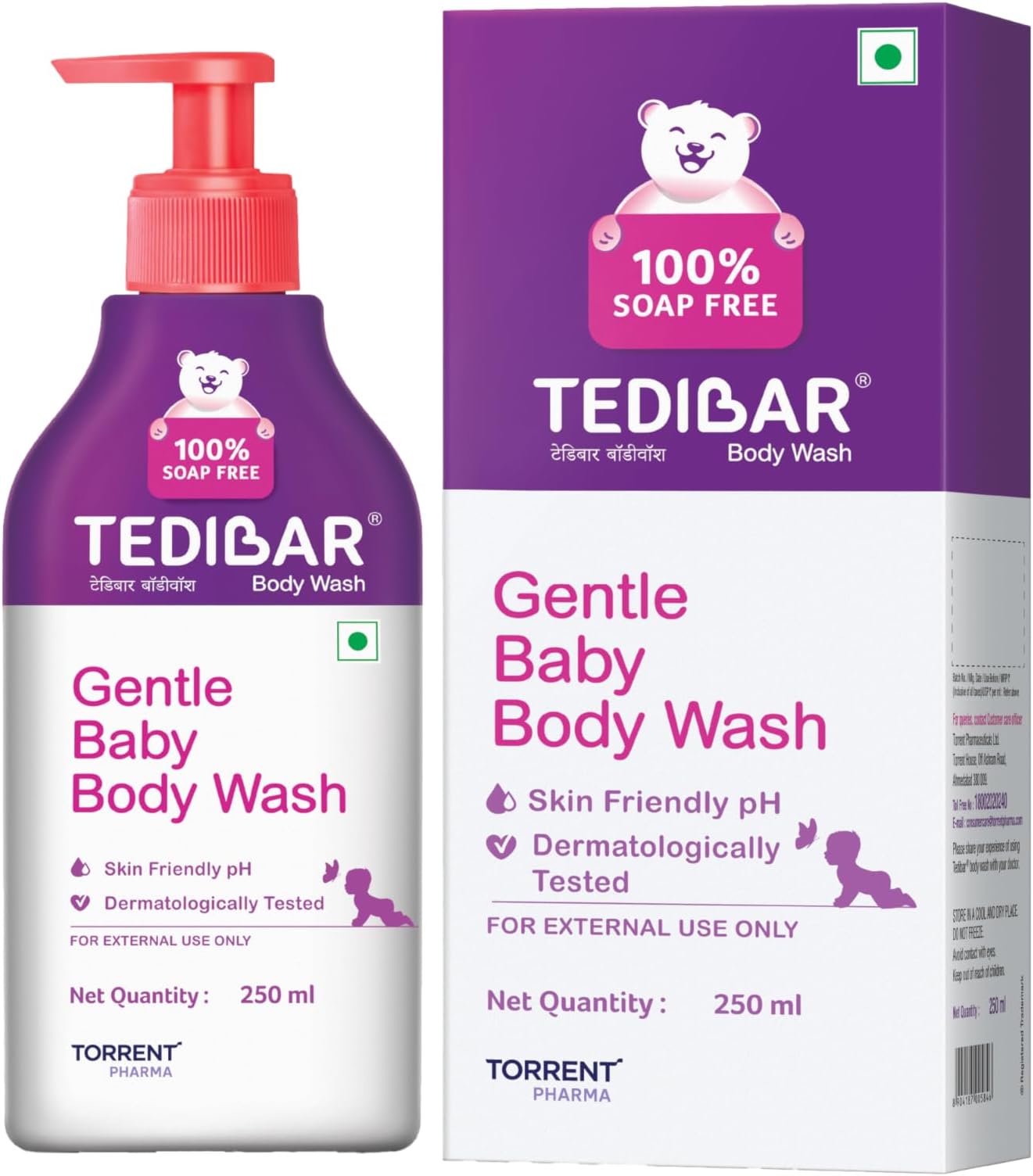 Body wash for Babies| 100% soap & Alkali free | Skin-friendly pH 5.5| Recommended by pediatricians | Prevents Dryness & Rashes | Suitable for Newborn Baby| 250ml