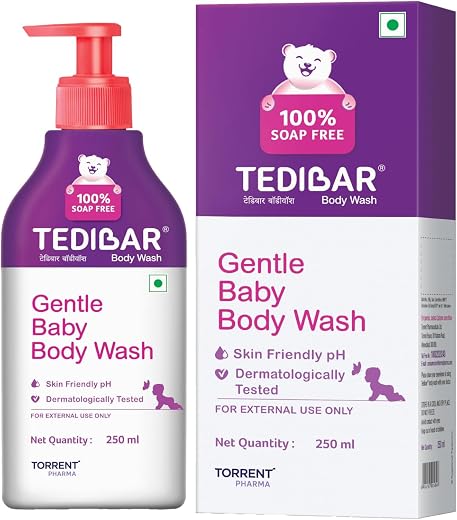 Tedibar - Body wash for Babies| 100% soap &amp; Alkali free | Skin-friendly pH 5.5| Recommended by pediatricians | Prevents Dr...