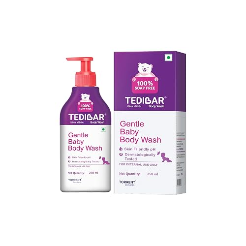 Tedibar - Body wash for Babies| 100% soap & Alkali free | Skin-friendly pH 5.5| Recommended by pediatricians | Prevents Dryness & Rashes | Suitable for Newborn Baby| 250ml