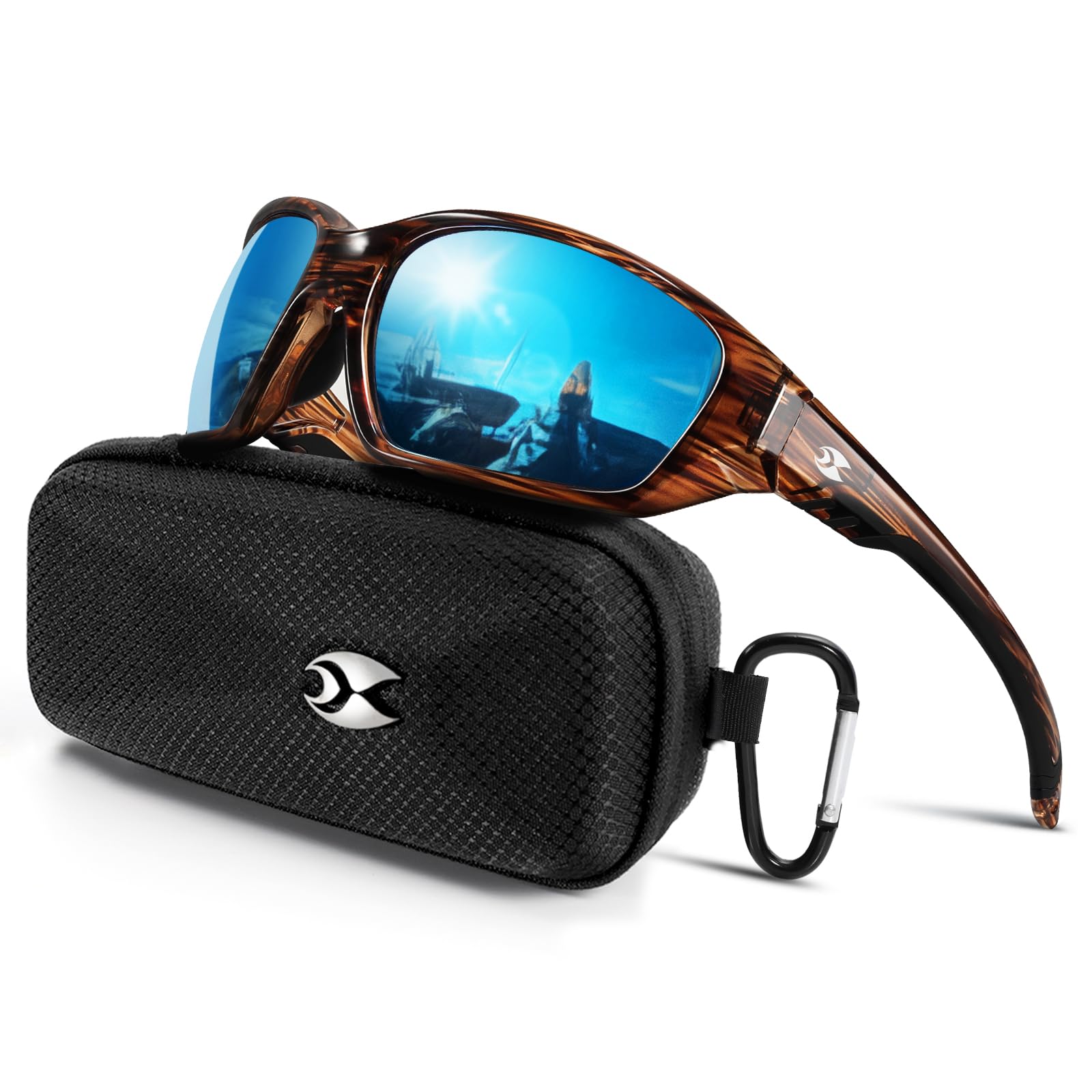 suoso Sports Polarized Sunglasses for Men: Womens UV400 Protection Sun Glasses Wrap Around Goggles for Fishing Driving TR90