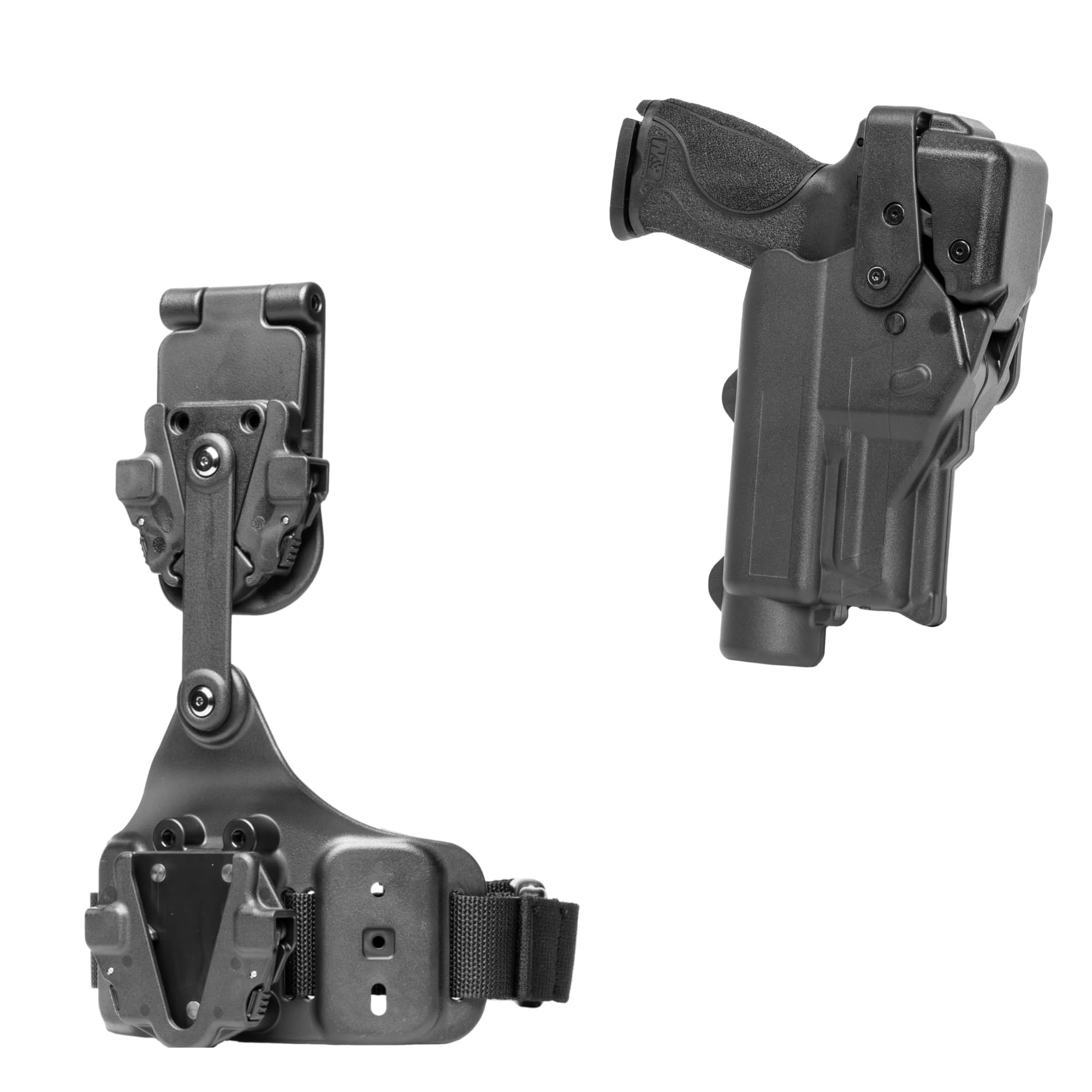 Alien Gear Rapid Force Dynamic Drop Leg Platform with TAQ Strap and Level III Large Light Glock Duty Holster : Sports & Outdoors
