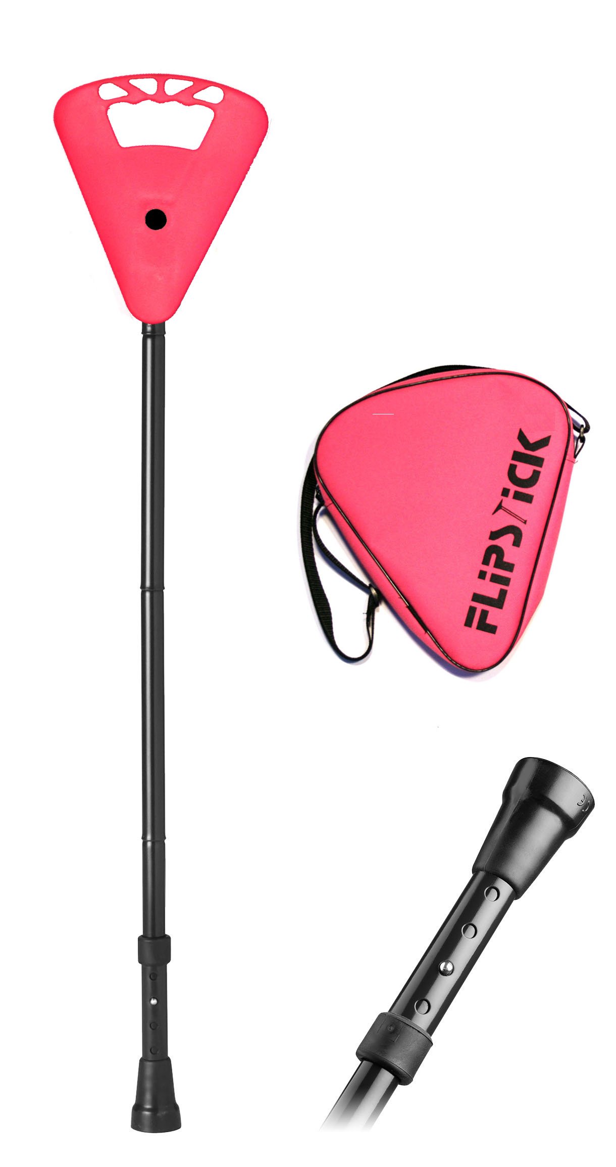 Able2 Flipstick Zusammenklappbarer Gehstock, verstellbar