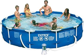 مجموعة بركة معدنية ذات 30 بوصة Intex