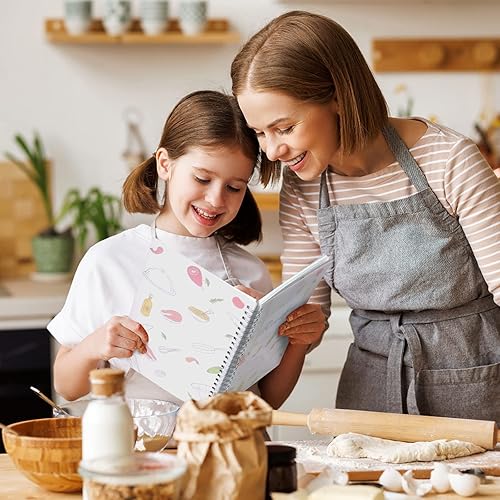 Miniatura 7 de PECULA Libro de recetas, libro de recetas de 5.6 x 8.2 pulgadas para escribir en tus propias recetas, libro de recetas en blanco, cuaderno de