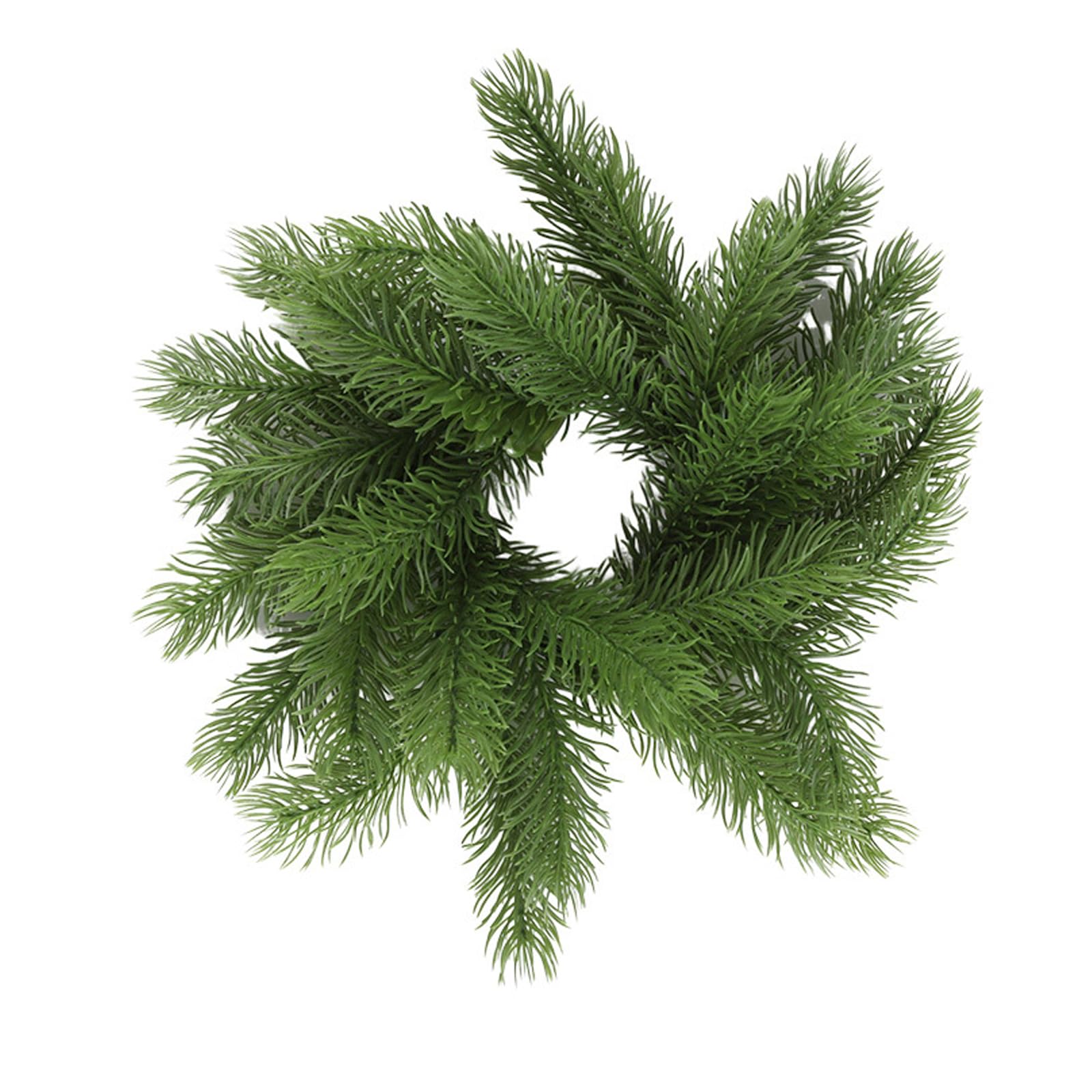 Lerpwige Norfolk Pine Needle Garland With Holder Wreath Artificial Snow Centerpiece For Weddings Norfolk Pine Garland