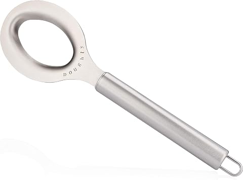 Doughty Stainless Steel Dough Whisk, Danish Dough Whisk Alternative | Rigid Hand Mixer and Sourdough Stirrer with Comfortable Handle for Bread, Pizza & Cookie Doughs