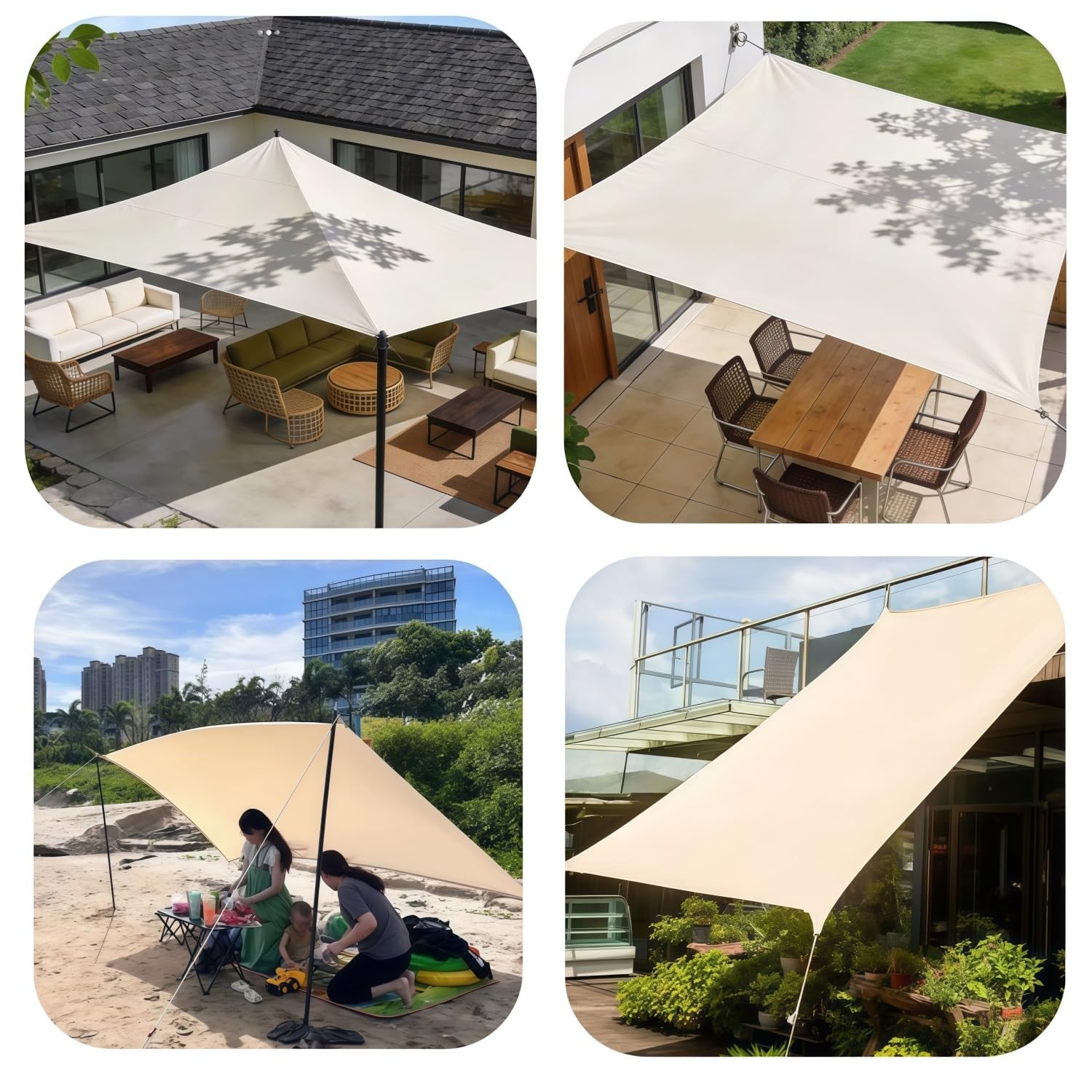 Outdoor Weiß Schattiernetz Schattierungsnetz Garten Schattennetz Mit Ösen HDPE 98% UV Beständiges Beschattungsnetz Ohne Bohren für Pflanze Scheune Außen Hof Dach Kühlung(3mx5m)