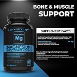 Nutratology® Magnesium Bisglycinate + Oxide | Canadian-Made | Relaxes Muscles, Improves Sleep Quality, Maintains Proper Muscle Functions & Enhances Bone Density | 250MG Per Capsule | 60 Capsules