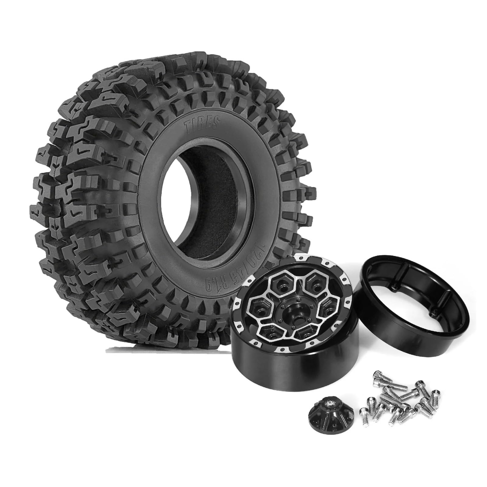 Per Axial Per SCX10 Per TRX4 Per TRX6 D90 VS4-10 Per Redcat 1/10 Ruote Beadlock Lega Di Alluminio 1,9 Pollici Pneumatici Cerchi Aggiornamento RC Crawler Modelli