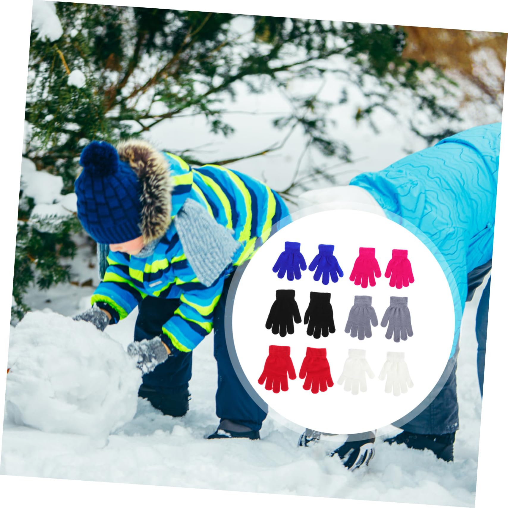 LIFKOME 42pares Guantes De Invierno Para Niño Niña Cálidos y Duraderos Para Actividades Al Aire y Deportes Paquete