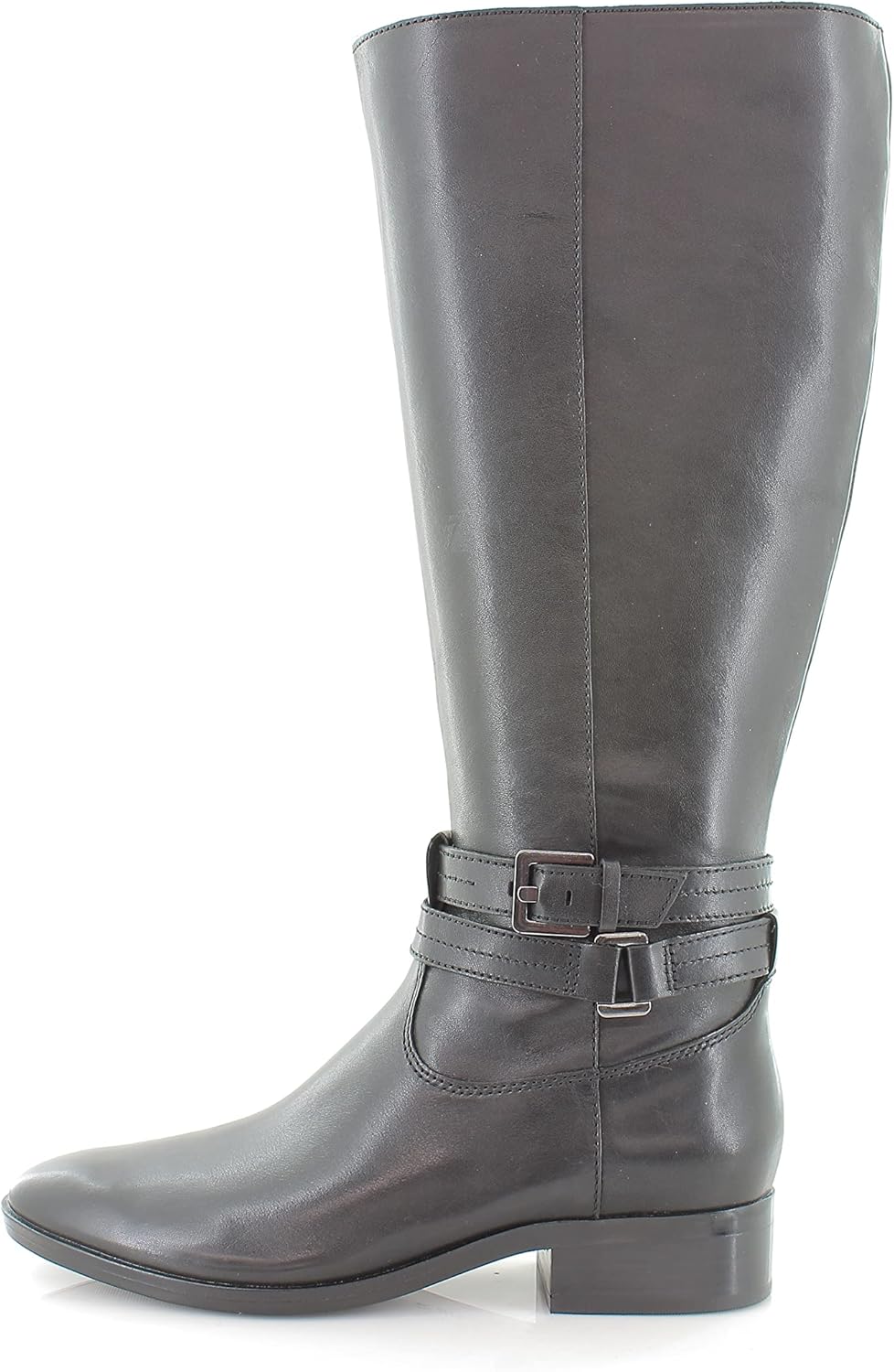 Naturalizer Reid Wide Shaft Black Leather 7.5 W (C)