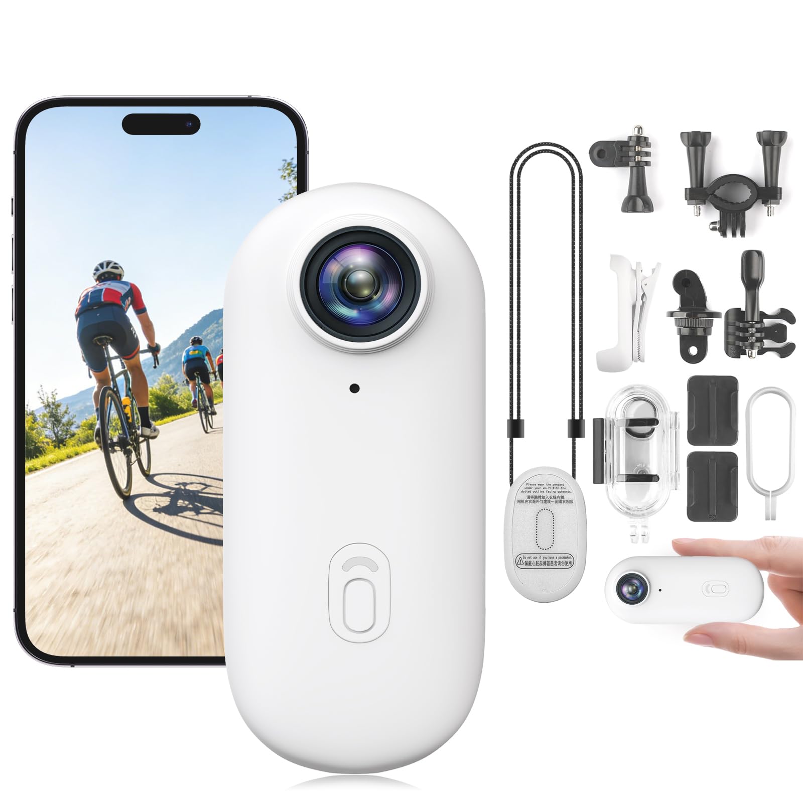 1080P HD Wearable Sports Action Camera Hands-FreeThumb POV Camera with Waterproo
