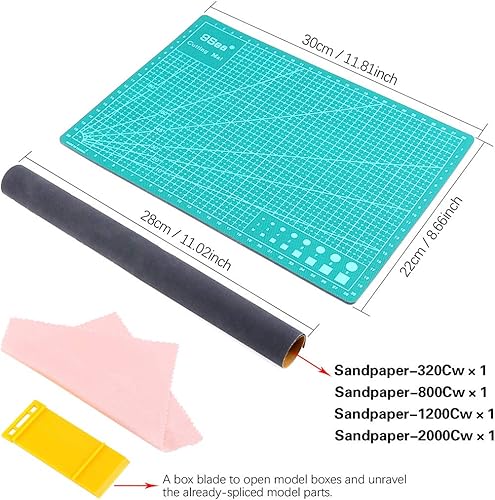 Miniatura 6 de Keadic 55 Uds., modelador profesional, herramientas básicas, juego de herramientas de construcción, kit de herramientas Gunpla, Gundam, modelador de