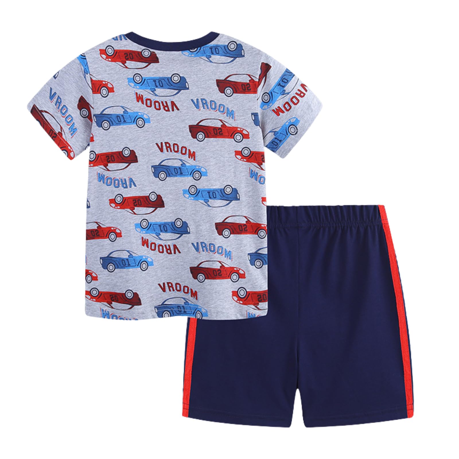 Toddler Boy Clothes Cartoon Cotton Summer Short Sleeve T-Shirt and Shorts Kids Outfit Set 2-7 Year