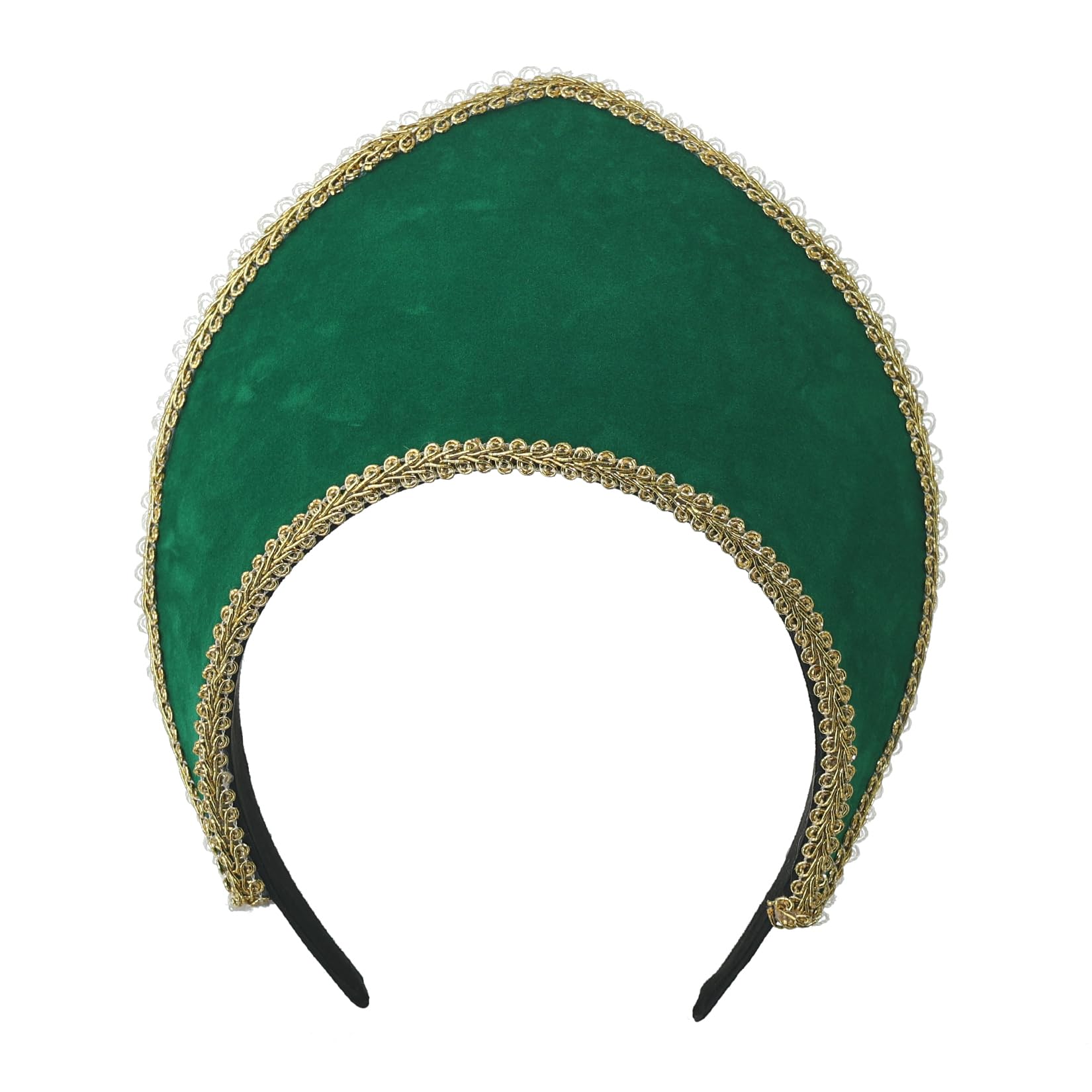 BPURB Women's Tudor Headband Renaissance Anne Boleyn Hat Elizabethan Headwear Halloween Costumes (Height:11.5cm/4.53 inch) - Image 2