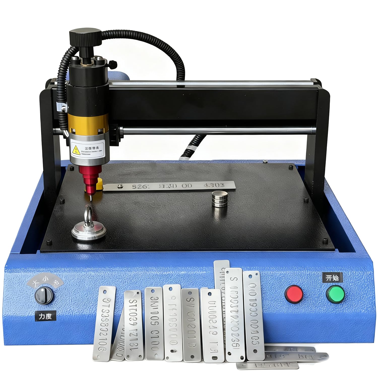 Máquina eléctrica de marcado de metal, grabador de 400 W, 2 pulgadas/s para placas de identificación, joyas, metal, acero, letreros de plástico duro