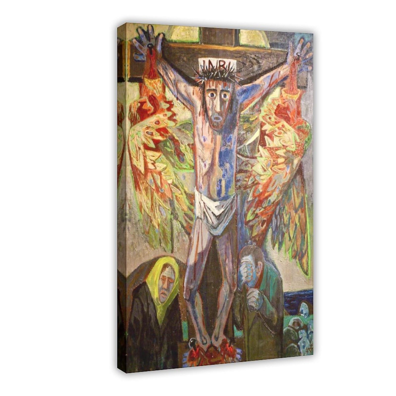 WCYB The Great Crucifixion by Otto Dix – Powerful Religious Expressionist – Vintage German War Era Wall Posters Prints Canvas Deco Paintings Wall Art Hanga