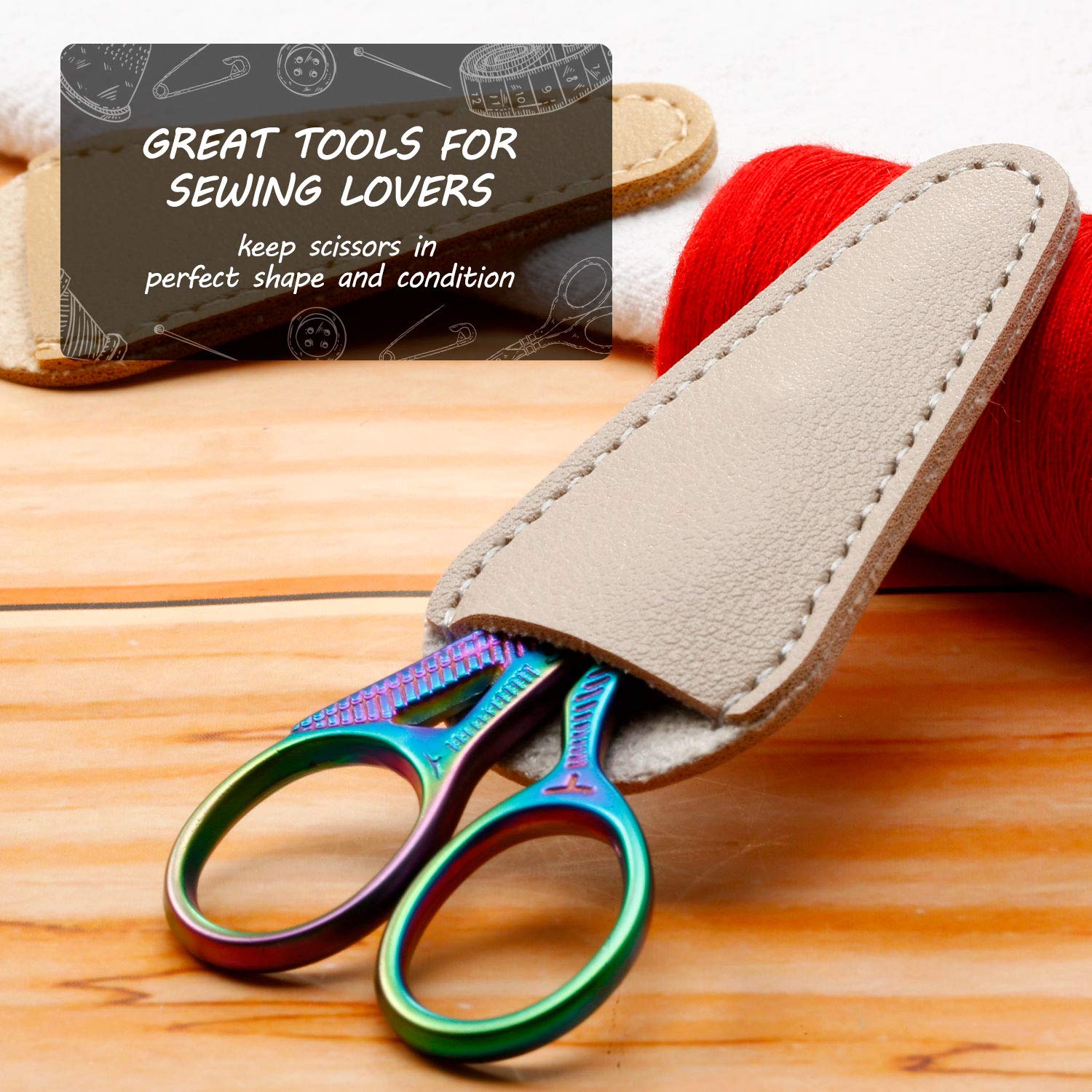 Amazon.com: 6 Pieces Scissors Sheath Safety Leather Scissors Cover