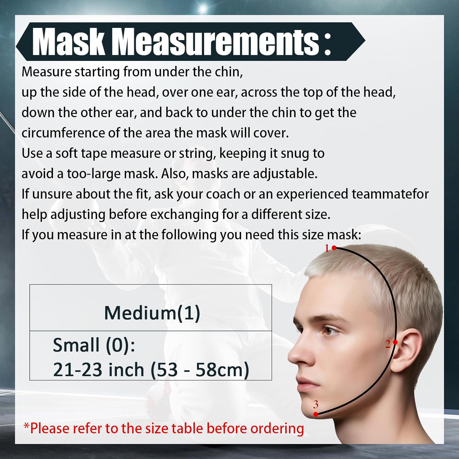 Fencing Coach Mask Mental Fencing Protective Gear Comfortable Safe Helmet for Training Sword Sparring Coaches, Black