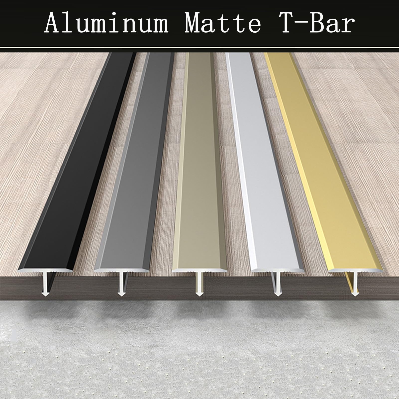 Perfil De Transición para Laminado De Vinilo, Aluminio Tira De Umbral De Transición Ancho 15 22 25mm, Tira Divisoria Plana De Piso para Juntas Entre Suelo Y Baldosa, Moldura En T De Metal(Grey,3Pcs (9