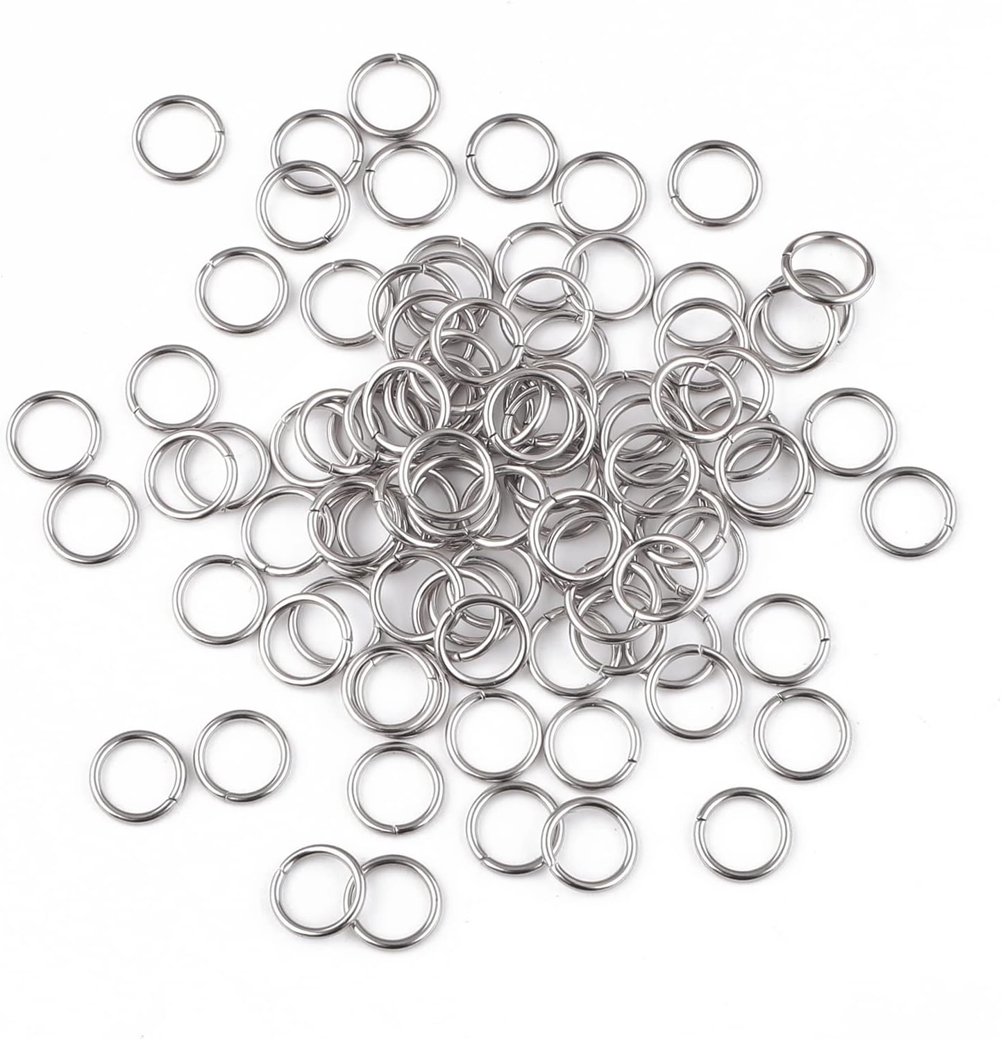 DADIFEN 400pcs 304 Stainless Steel Jump Rings for Jewelry Making Silver Open Jump Rings 21Gauge 1x8mm Boxed Jewelry Making Findings O Ring for Earrings Necklace Connectors : Arts, Crafts & Sewing