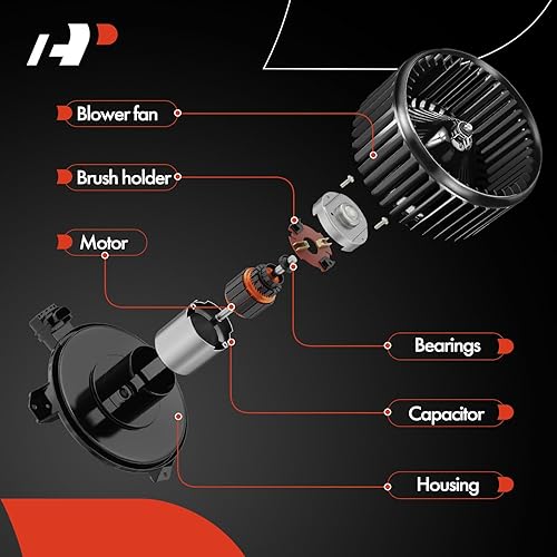 Miniatura 4 de A-Premium Motor de ventilador de calefactor HVAC AC con jaula de ventilador de repuesto para vehículos Chevy, GMC, Cadillac - Silverado 1500, Sierra