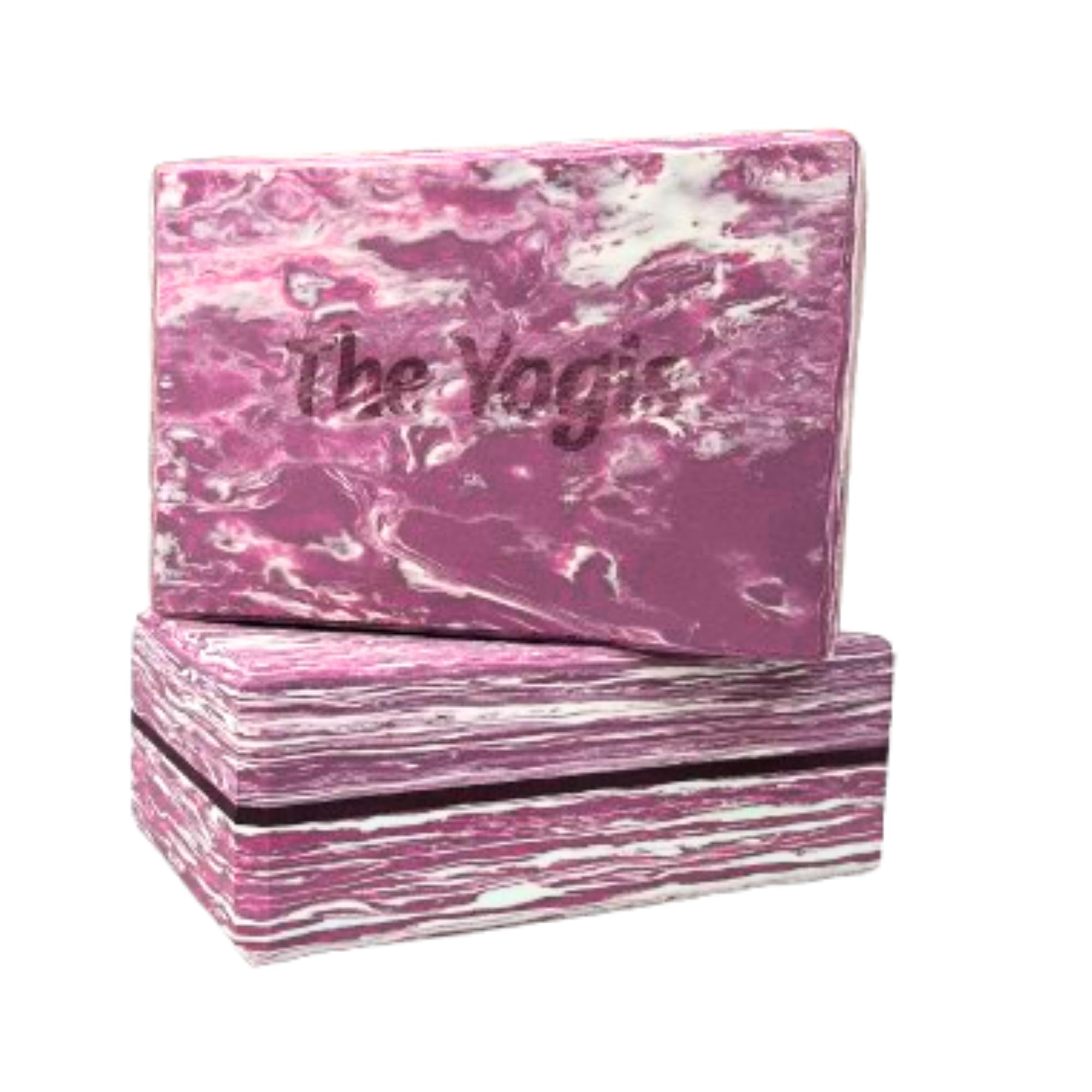 EVA Foam Yoga Blocks High Density Non-Slip Workout Brick to Improve Poses Balance Flexibility Support Strength Training Exercise - 9x5x3 Inches, Set Of 2, Abstract Purple-image-47